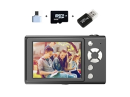 Câmara Digital Tela Hd De 2,8 Polegadas, Zoom De 16x (preto - Cartão De 64 Gb) Cuich