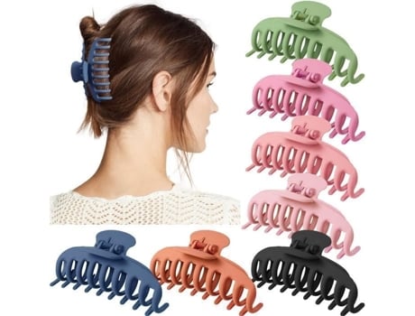 Barrete De Cabelo Feminino 7pcs, Dinamite De Cabelo Para Meninas, Grandes Grampos De Cabelo Com Cores Diferentes