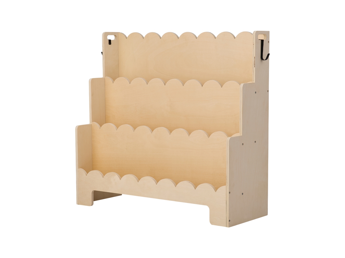 Estante Infantil Em Madeira Succebuy 75x27x70cm Com Design De Bordas Onduladas