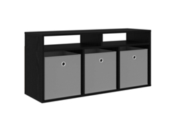 Baixo Móvel com Gaveta Carvalho Preto 102 X 32 X 48,5 Cm MAISON EXCLUSIVE