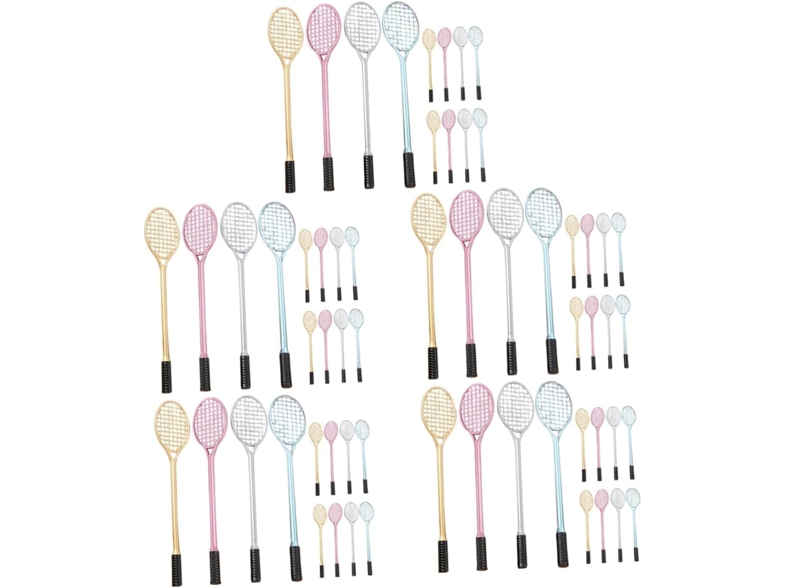 Conjunto de 60 Canetas Tinta Gel Fofas em Formato Raquete Badminton, Criativas para Escritório, Escola e 19,50