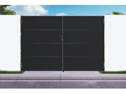 Portão Nali de Aço Preto Fosco de 3 M, 200 Cm de Altura CASANOOV
