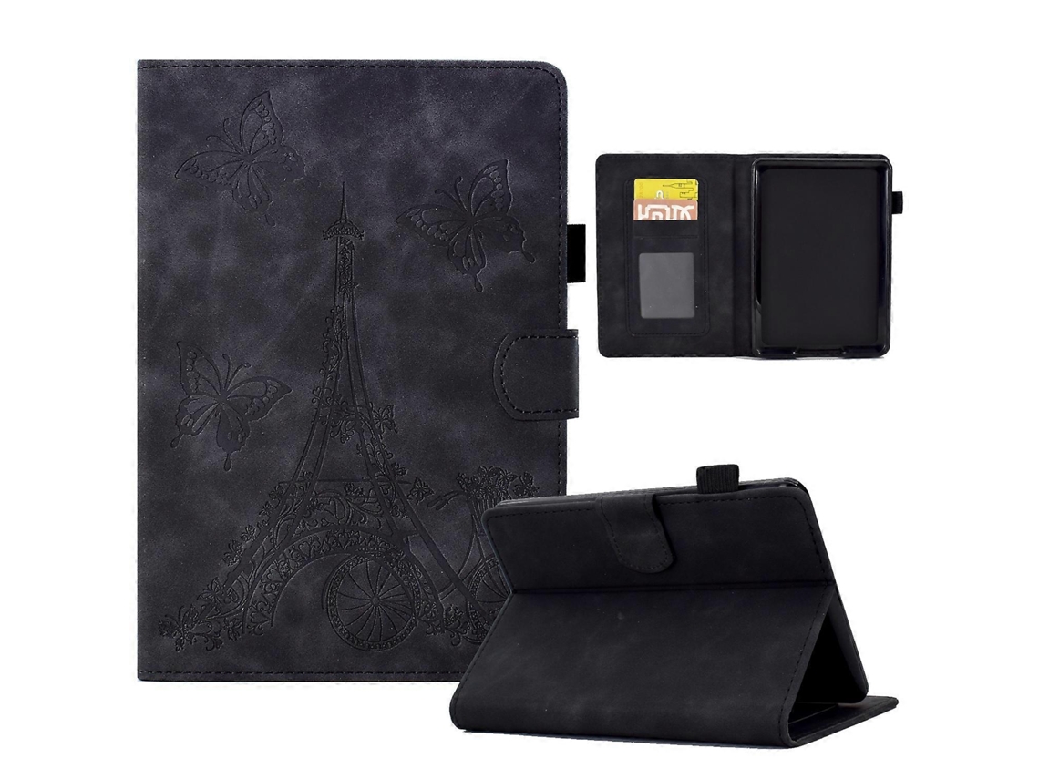 Capa de couro inteligente com relevo Webake para tablet Amazon Kindle Lite 2022