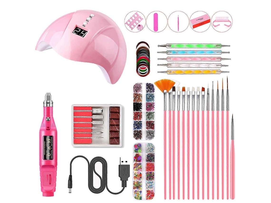 Conjunto De Ferramentas Para Lâmpada De Unha Rosa 36w01p Produtos Domésticos Ly Ebike