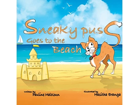 Livro Sneaky Puss Goes to the Beach de Pauline Malkoun (Inglês)
