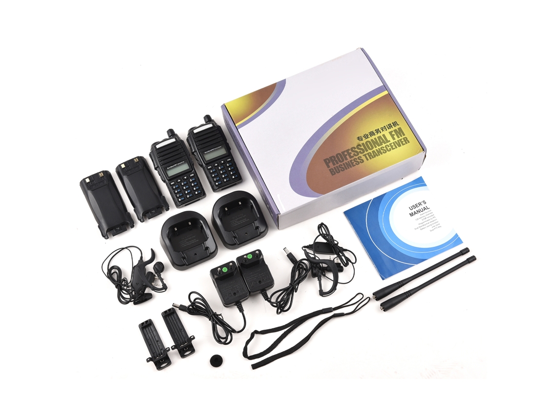 Laxiscreed Walkie-talkie Uv-82 Com Banda Completa, Chave Ptt Dupla E Função De Chamada De Emergência