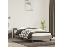Vidaxl Estrutura de Cama Sem Colchão 90x200 Cm Veludo Cinzento claro