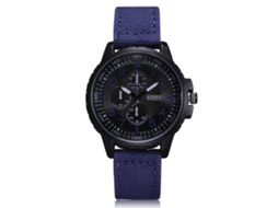 Relógio esportivo unissex para estudantes com pulseira de lona ultrafina (azul royal)