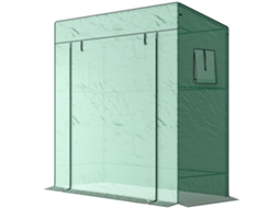 Estufa De Verde Exterior Com Janelas Malha E Porta Fecho Correr Para Cultivar Plantas Flores 196x77x197 Cm