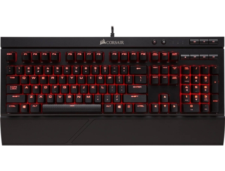 Teclado Gaming CORSAIR K68 em Preto — Com fio USB | Mecânico | Layout Português | Switch Cherry MX Red | Iluminado