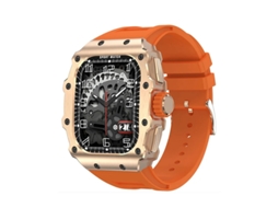 Smartwatch com Bluetooth Call 1,95 Polegadas Tecido Amoled Monitoramento de Frequência Cardíaca e Pressão Arterial Laranja Bestvite