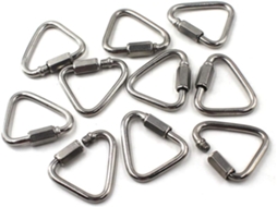 Mosquetão com trava de rosca e conector triangular de corrente Delta Quick