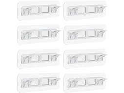Suporte Autoadesivo Para Prateleira, Plástico, Transparente