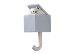 Suporte Para Chaves Colado Durável E Estável Para Entrada Porta Da Frente Corredor Gato Gris Azul