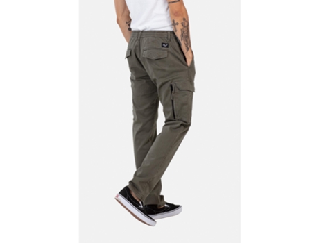Pantalones Cargo REELL Homem (XS - Verde)