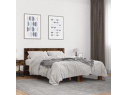 Estrutura De Cama 135x190 Cm Derivados Madeira/metal