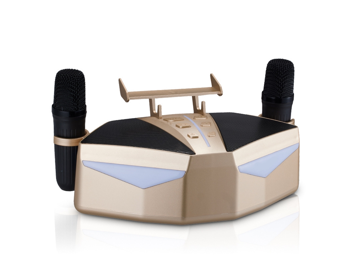 Caixa de som Bluetooth portátil com microfone sem fio, karaokê para ambientes externos GOKOCO