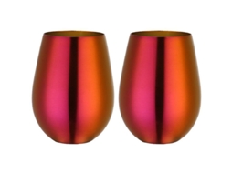 2026 vasos de Vino Sin Tallo, Acero Inoxidable, Portátiles Al Aire Libre, Set de 2, Mantienen Temperatura Magic Red