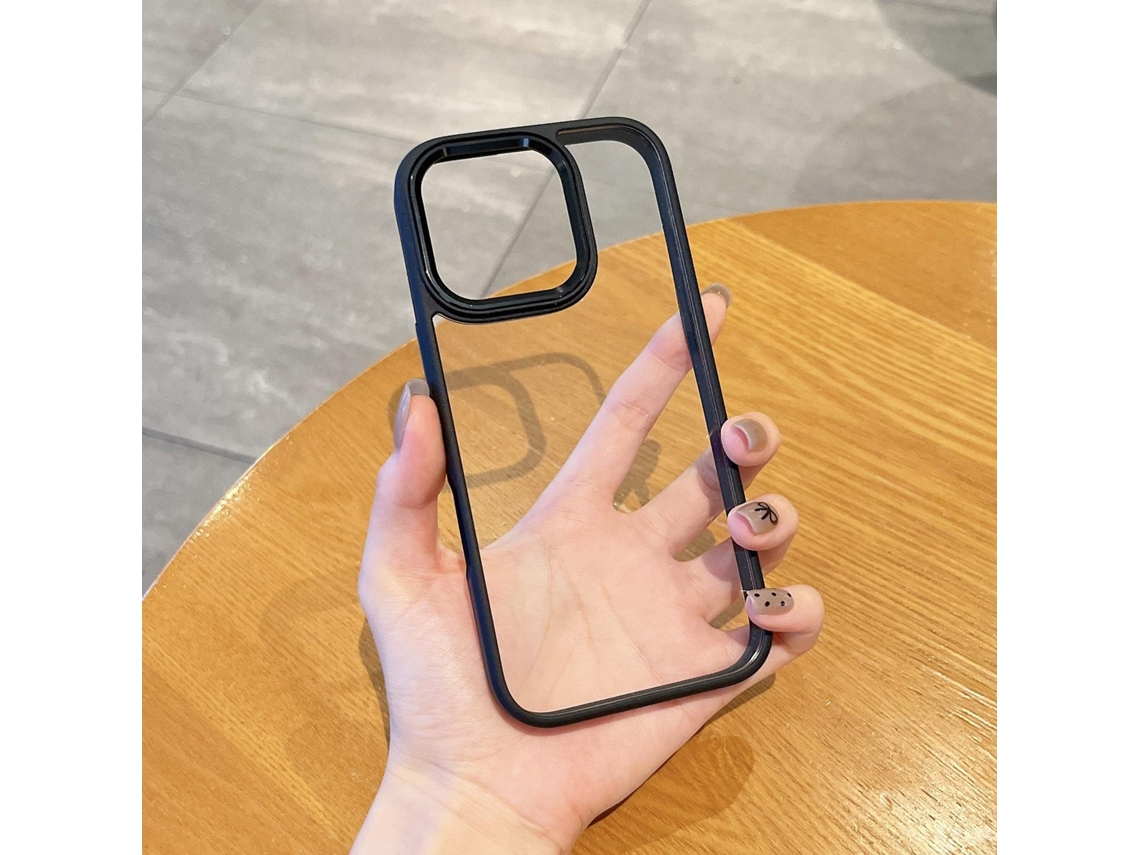 Capa Para Iphone 17 Air Preta E Dourada Com Proteção Transparente