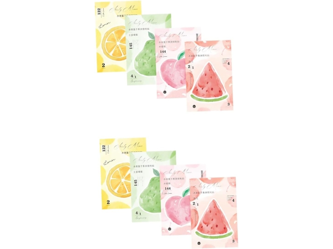 Peças Kawaii Com Motivos De Frutas Bloc-notes À Déchirer Pour Écrire Et Noter De Petits Cahiers Pêra Melancia