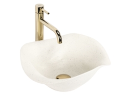 Lavabo Sobre Encimera REA Hm 35b Beige Handmade Art 39 X 39 X 16 Cm