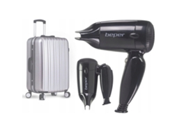 Secador de Cabelo de Viagem Preto 1200W