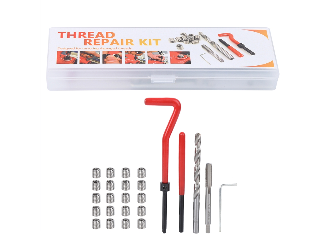 Kit De Reparación De Rosca M6 Com Furadeira E Ferramentas Para Reparar Roscas Danificadas 25pcs