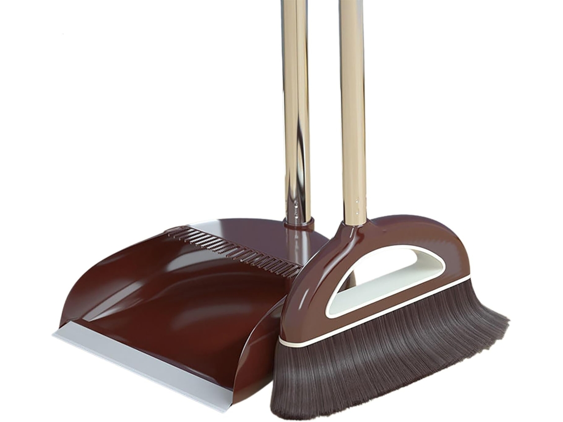 Conjunto De Pá E Vassoura Para Limpeza Ergonômica