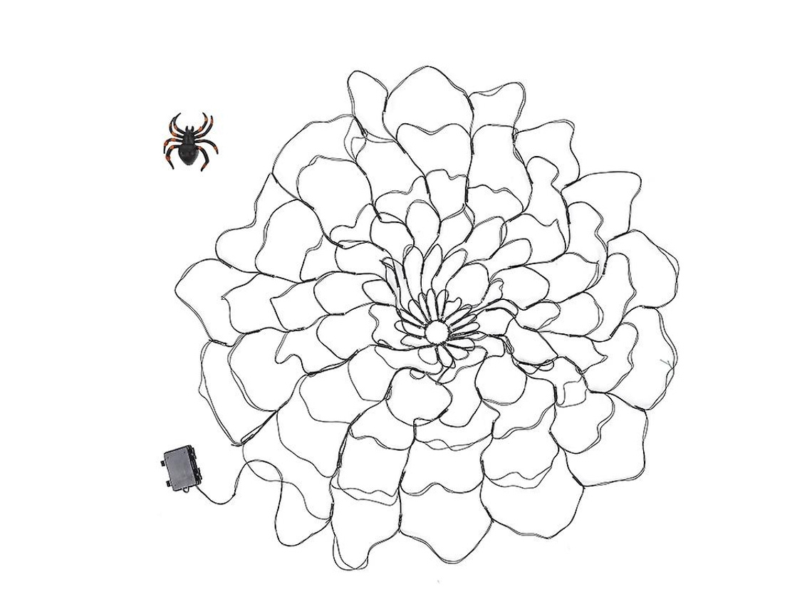 1 Conjunto de Luz de Teia de Aranha para Decoração de Halloween ALLINLESS