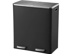Caixote do Lixo KITCHEN MOVE (Preto Mate - Aço Inoxidável - 60 L)