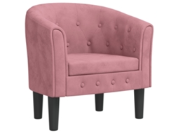Tub Chair, Tub Chairs Vidaxl Cor-de-rosa Veludo