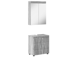 Conjunto de Móveis para Banheiro com Porta Tulum Cinza Sonoma MAISON EXCLUSIVE