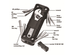Conjunto De Ferramentas Multifuncionais Xanes Para Bicicleta Motocicleta E Reparo De Correntes De Pneus 1 Peça Preto