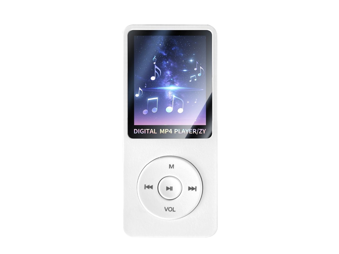 Reprodutor Mp3 Com Ecrã De 1.8 Polegadas, Bluetooth E Coluna Hd - Branco 4gb