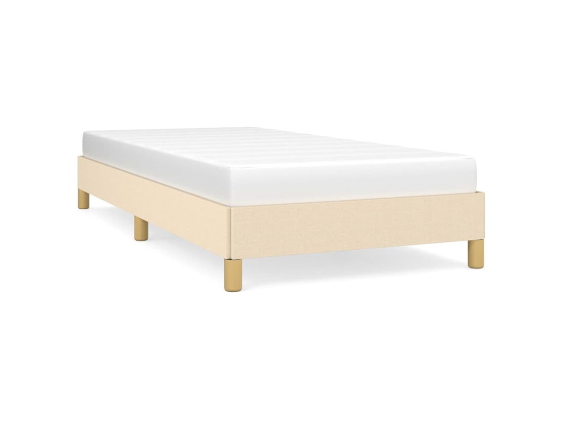 Bed Frame, Bed Frames Vidaxl Creme Tecido (100 X 200 Cm)