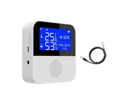 Lurelia Sensor De Temperatura E Umidade Tuya Smart Home Wi-fi Alarme Interno E Externo Higrômetro Termômetro Suporte (fmy)