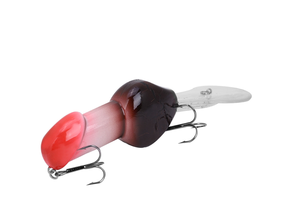 Lure (deep Diving Simulated Bait) Rock Fatty 14cm/27g Hard Bait (red And White)