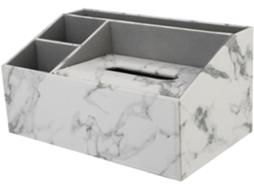 Caixa A De Mármore, Peça Única, Para Lenços De Papel E Organização De Mesa, Colorida, Escritório. Gokoco