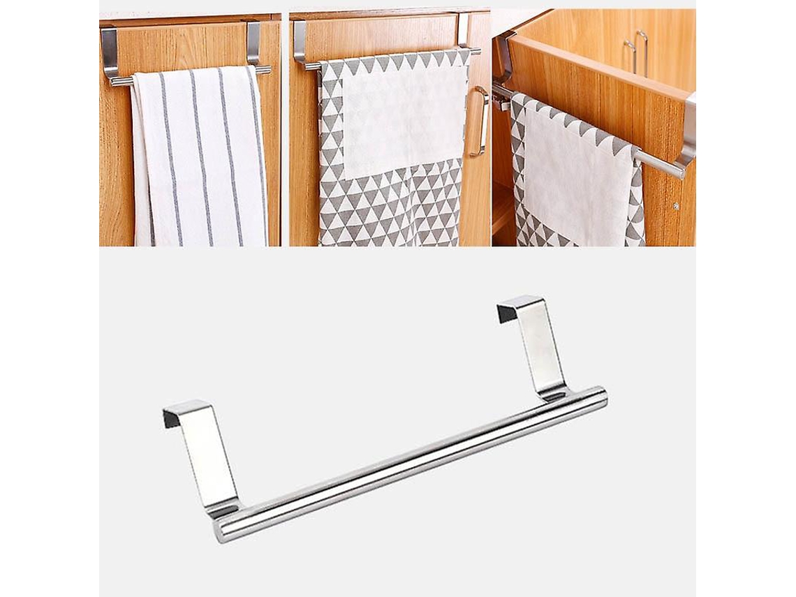 Suporte AQUAFORGE para toalhas na porta do armário, com prateleira
