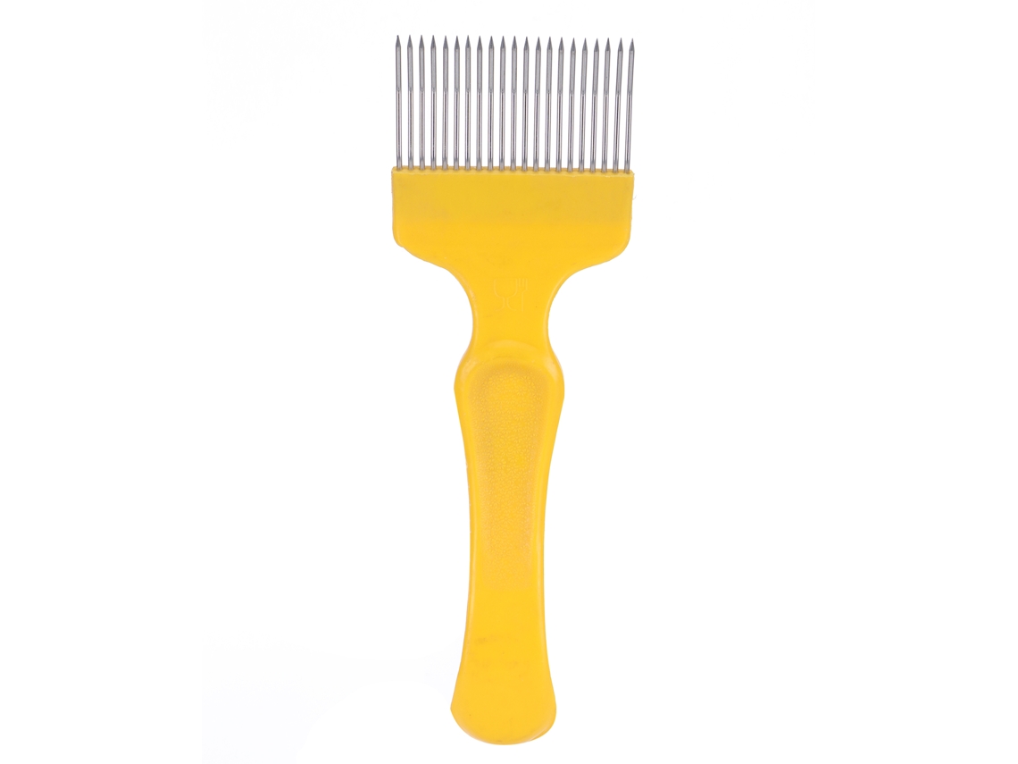 Garfo para Remover Tampa de Mel 21 Dentes Aço Inoxidável S/MARCA
