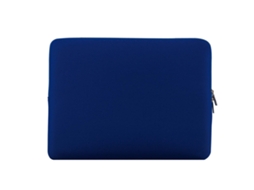 Capa De Seda Macia Com Fecho Zipper Para Notebook Macbook Pro Ultrabook De 15-15.6 Polegadas - Azul Escuro