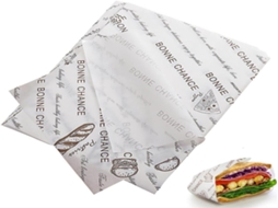 Sacos de papel Lurelia, papel encerado, 38 x 28 cm, antiaderentes, para alimentos e lanches.