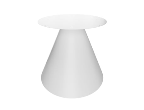 Artù Base Em Forma De Cone Para Mesa De Jantar Redonda, Metal Branco Frankystar