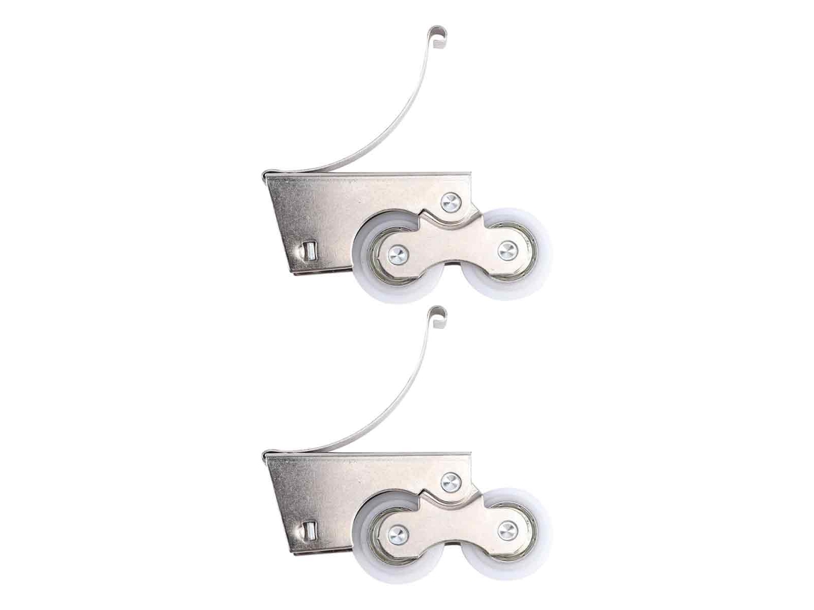 Silent Double-wheel Sliding Rails For Wardrobe Doors (made Of Stainless Steel And Titanium Alloy)