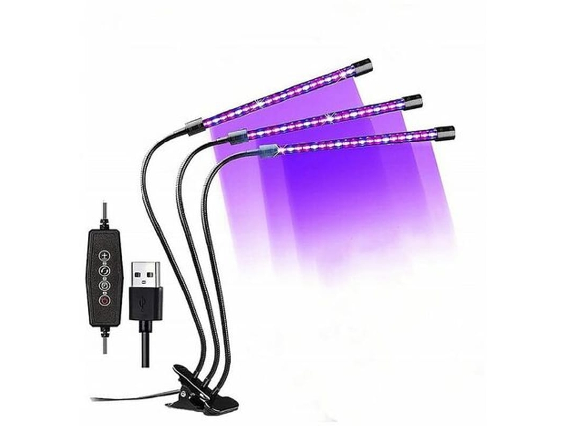 Luz De Crescimento Para Plantas Led De Duas Cabeças E Tiras Com Clipe Para Suculentas
