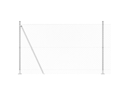 Conjunto 1 Poste De Cerca Vidaxl Prateado Aço (10 X 1,6 M)