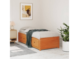 Vidaxl Sofá-cama Sem Colchão 90x190 Cm Pinho Maciço Castanho-mel