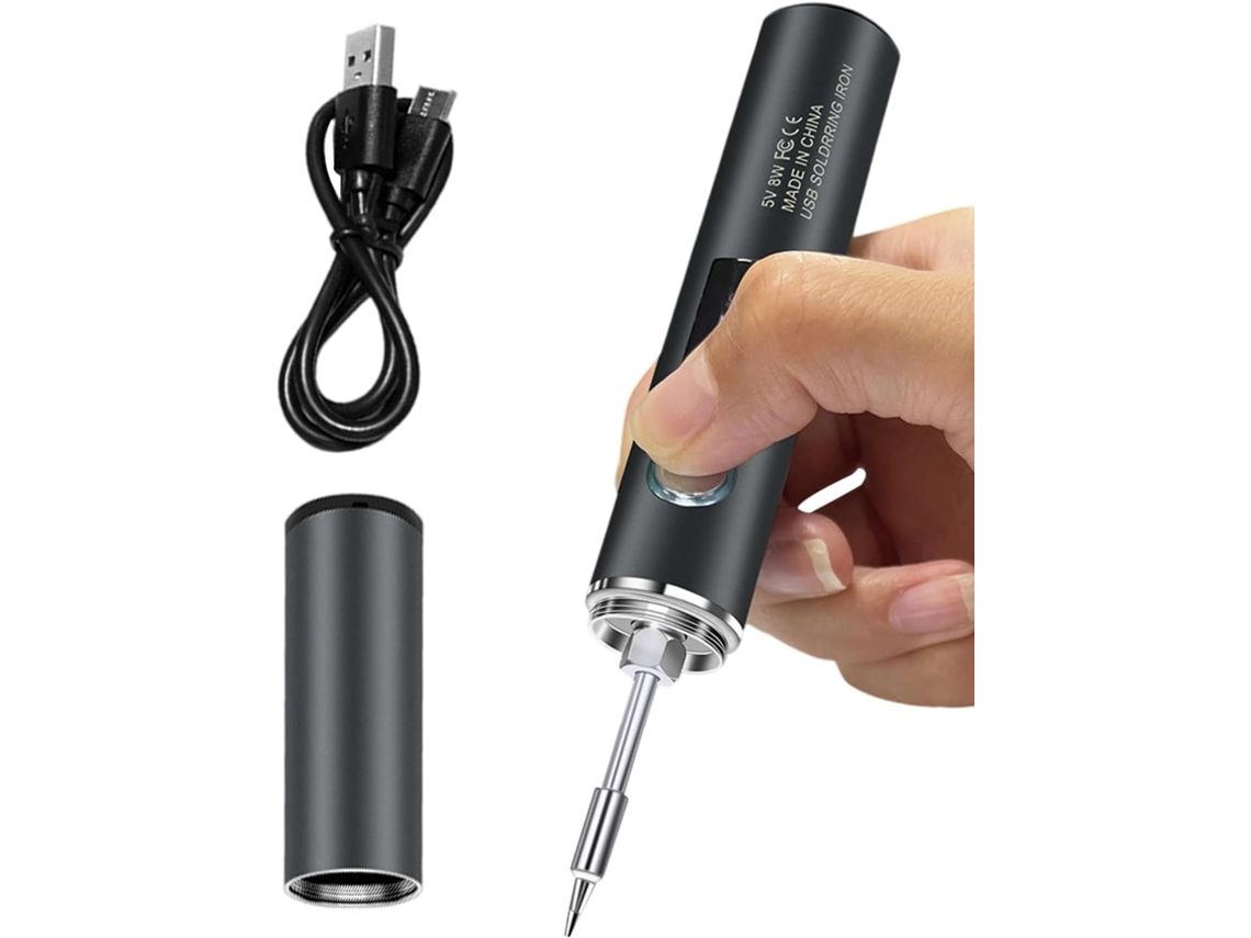 Kit De Ferro Soldar Com Visor Digital Led, Aquecimento Rápido E Suporte Para Pendurar.