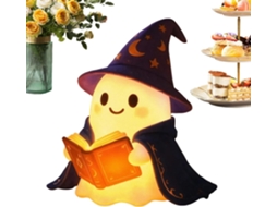 Luminária De Halloween, Estátua Fofa Livro Leitura