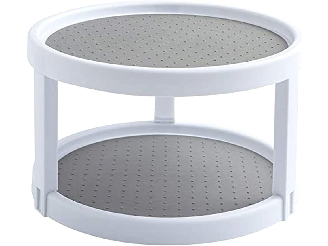 VYLARA Organizador Giratório Antiderrapante Para Despensa De Cozinha, Armazenamento Giratório De 2 Níveis Com Rotação De 360°, Plataforma Giratória Giratória
